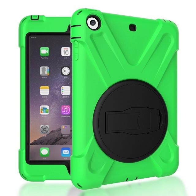 Case for iPad mini 1 2 3 hand-held Shock Proof full body cover Handle stand sleeve for ipad mini case capa funda