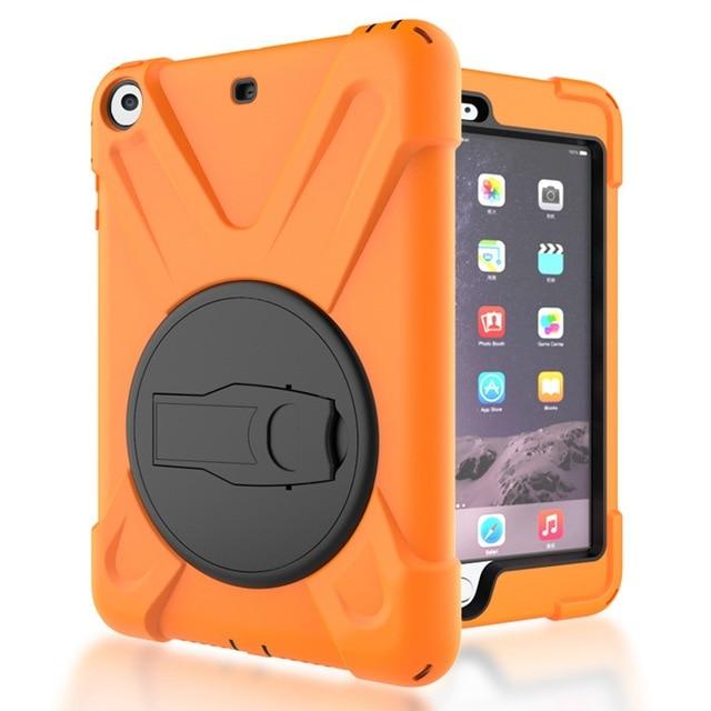 Case for iPad mini 1 2 3 hand-held Shock Proof full body cover Handle stand sleeve for ipad mini case capa funda