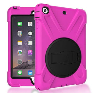 Case for iPad mini 1 2 3 hand-held Shock Proof full body cover Handle stand sleeve for ipad mini case capa funda