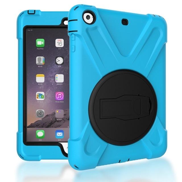 Case for iPad mini 1 2 3 hand-held Shock Proof full body cover Handle stand sleeve for ipad mini case capa funda