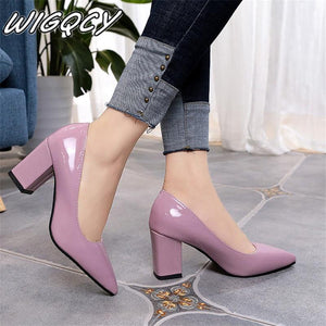 Bride Party mid Heel Pointed toe Shallow mouth High Heel