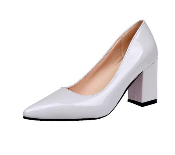 Bride Party mid Heel Pointed toe Shallow mouth High Heel