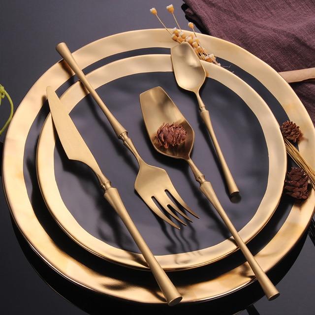 Stainless Steel Cutlery Set Gold Dinnerware Set Western Food Cutlery