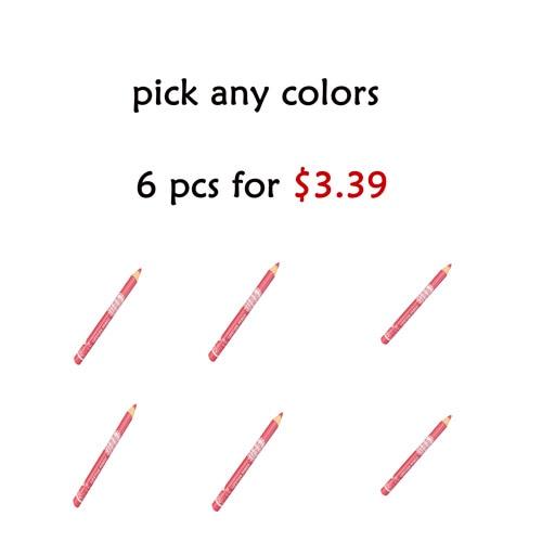 3pcs Lipstick Pencil Waterproof Long Lasting 12 colors Matte Glitter Lip Liner Makeup Cosmetics