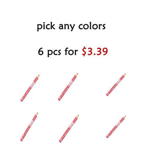 3pcs Lipstick Pencil Waterproof Long Lasting 12 colors Matte Glitter Lip Liner Makeup Cosmetics