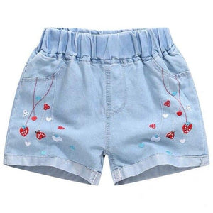 toddler shorts Girls denim in the summer big children shorts