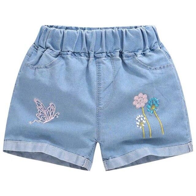 toddler shorts Girls denim in the summer big children shorts