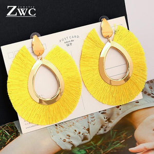 ZWC Fashion Bohemian Tassel Vintage Statement Drop Earrings