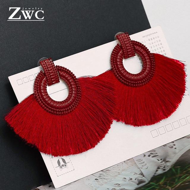 ZWC Fashion Bohemian Tassel Vintage Statement Drop Earrings