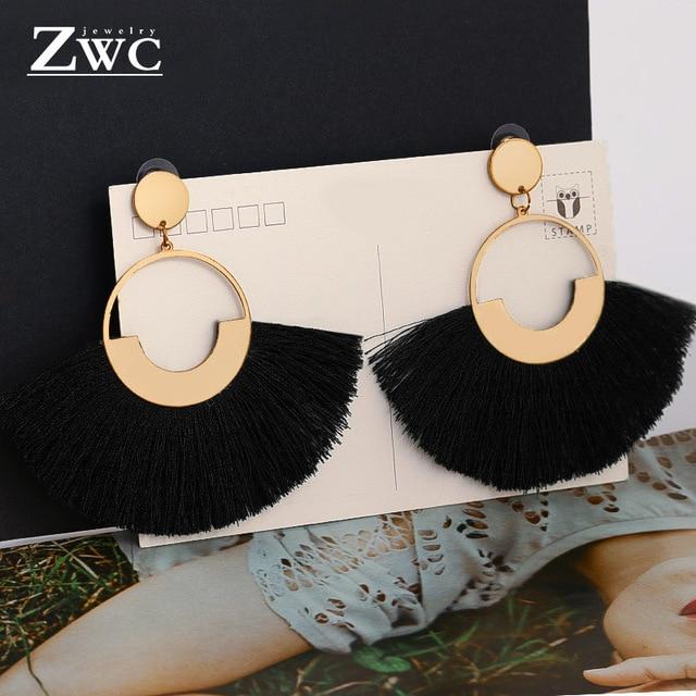 ZWC Fashion Bohemian Tassel Vintage Statement Drop Earrings