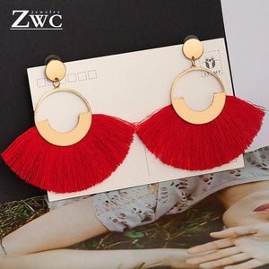 ZWC Fashion Bohemian Tassel Vintage Statement Drop Earrings