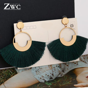 ZWC Fashion Bohemian Tassel Vintage Statement Drop Earrings