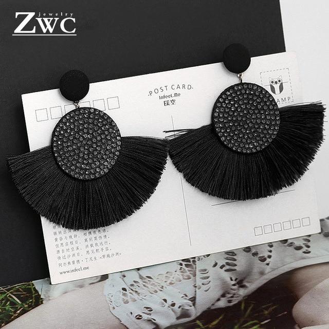 ZWC Fashion Bohemian Tassel Vintage Statement Drop Earrings