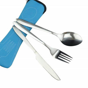 Stainless Steel Cutlery Set Portable Spoon Fork Knife Travel Picnic Western Tool Set