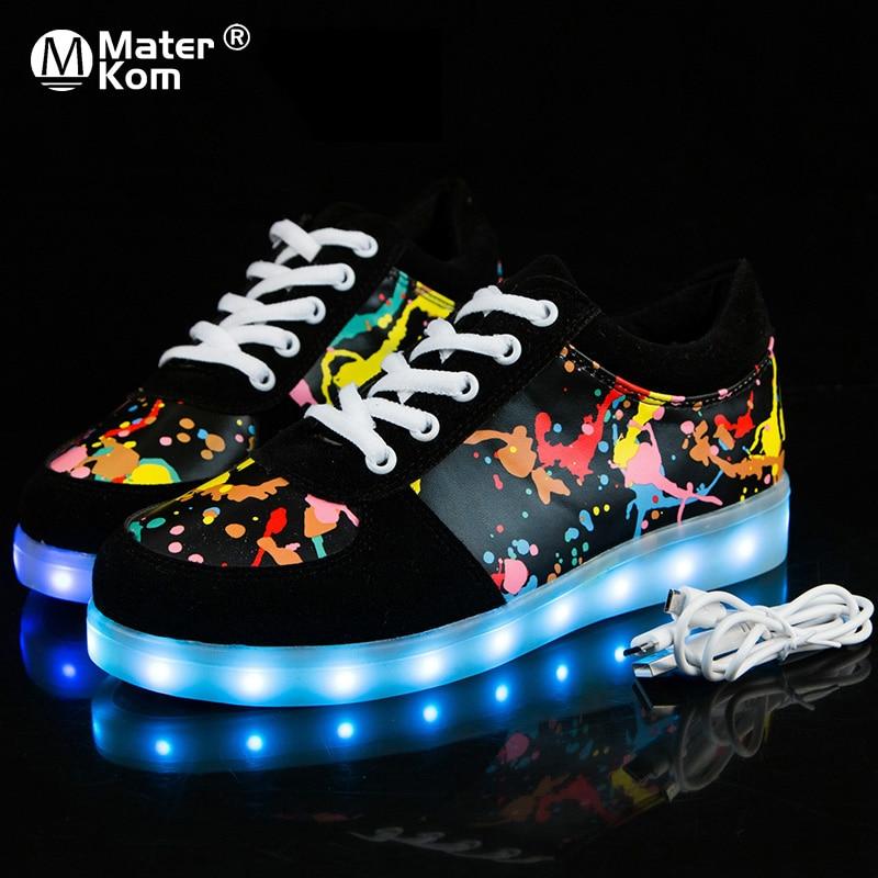 Size 27-41 Children Glowing Sneakers with Light Shoes Luminous Sneakers