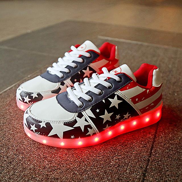 Size 27-41 Children Glowing Sneakers with Light Shoes Luminous Sneakers