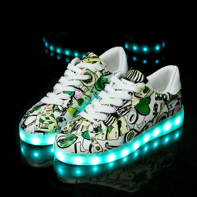 Size 27-41 Children Glowing Sneakers with Light Shoes Luminous Sneakers