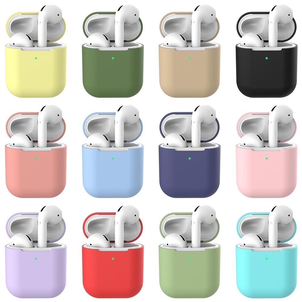 Silicone Earphone Cases for Airpods 2 Skin Sleeve Pouch Box Protector Wireless Headphone Protective Cover Coque For Airpods 2nd