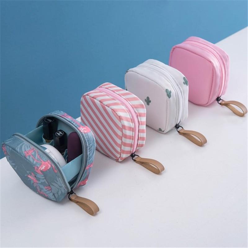 1 pc Mini Solid Color Flamingo Cosmetic/Makeup Bag