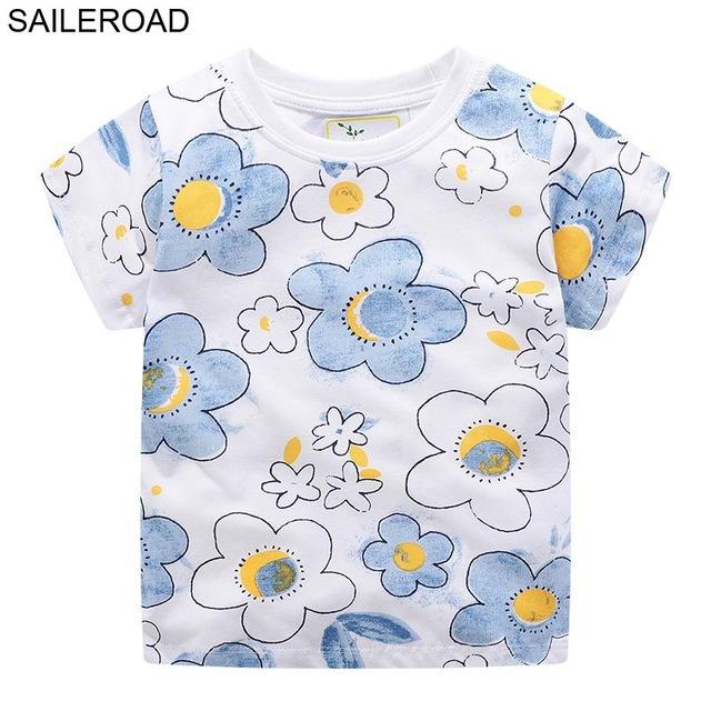 SAILEROAD Animal Giraffe Cotton Baby Toddler Girls Shorts T-Shirts