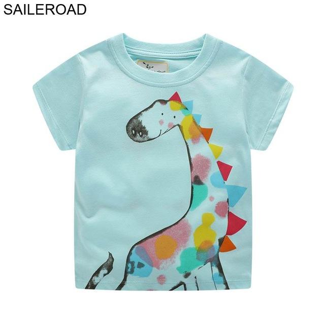 SAILEROAD Animal Giraffe Cotton Baby Toddler Girls Shorts T-Shirts