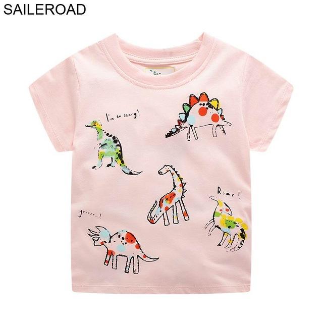 SAILEROAD Animal Giraffe Cotton Baby Toddler Girls Shorts T-Shirts