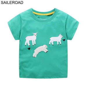 SAILEROAD Animal Giraffe Cotton Baby Toddler Girls Shorts T-Shirts