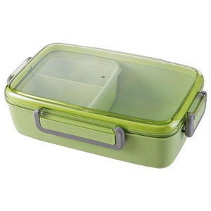 MeyJig Microwave Lunch Box Leak-Proof Independent Lattice Bento Lunch Box for Kids Bento Box Portable Food Container