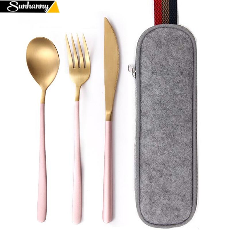 Dinnerware Set Travel Cutlery Set Camping Tableware Reusable Utensils