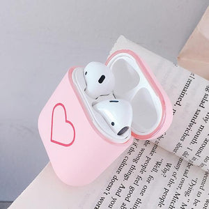 Fashion Cute Heart Couples Case For Airpods Case Hard PC Wireless Bluetooth Earphone Case Cover For Air Pods Earphone Accessorie