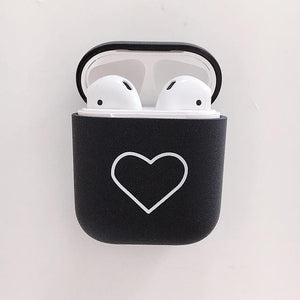 Fashion Cute Heart Couples Case For Airpods Case Hard PC Wireless Bluetooth Earphone Case Cover For Air Pods Earphone Accessorie