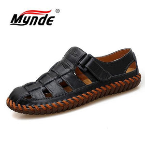 Men Cow Leather Sandals Outdoor Summer Handmade Men Sandals