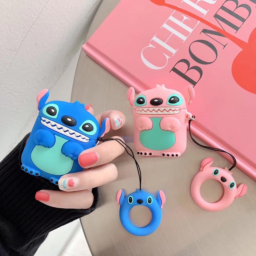 For Airpods 2 Case Silicone Stitch Cartoon Cover for Apple Air pods Cute Earphone Case 3D Headphone case for Earpods Accessories