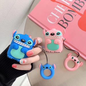 For Airpods 2 Case Silicone Stitch Cartoon Cover for Apple Air pods Cute Earphone Case 3D Headphone case for Earpods Accessories