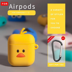 For Airpods 2 Case Silicone Stitch Cartoon Cover for Apple Air pods Cute Earphone Case 3D Headphone case for Earpods Accessories