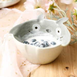 Creative 3D Totoro Pottery Dinner Plate Dish Bowl Spoon Set Ceramics Food Container Crockery Kids Stoneware Dinnerware