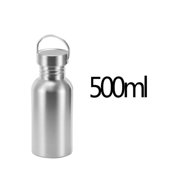 Portable Stainless Steel Water Bottle Bamboo Lid Sports Flasks Leak-proof Travel Cycling Hiking Camping Bottles BPA Free