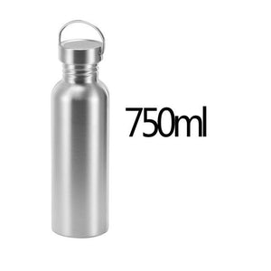 Portable Stainless Steel Water Bottle Bamboo Lid Sports Flasks Leak-proof Travel Cycling Hiking Camping Bottles BPA Free