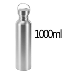 Portable Stainless Steel Water Bottle Bamboo Lid Sports Flasks Leak-proof Travel Cycling Hiking Camping Bottles BPA Free