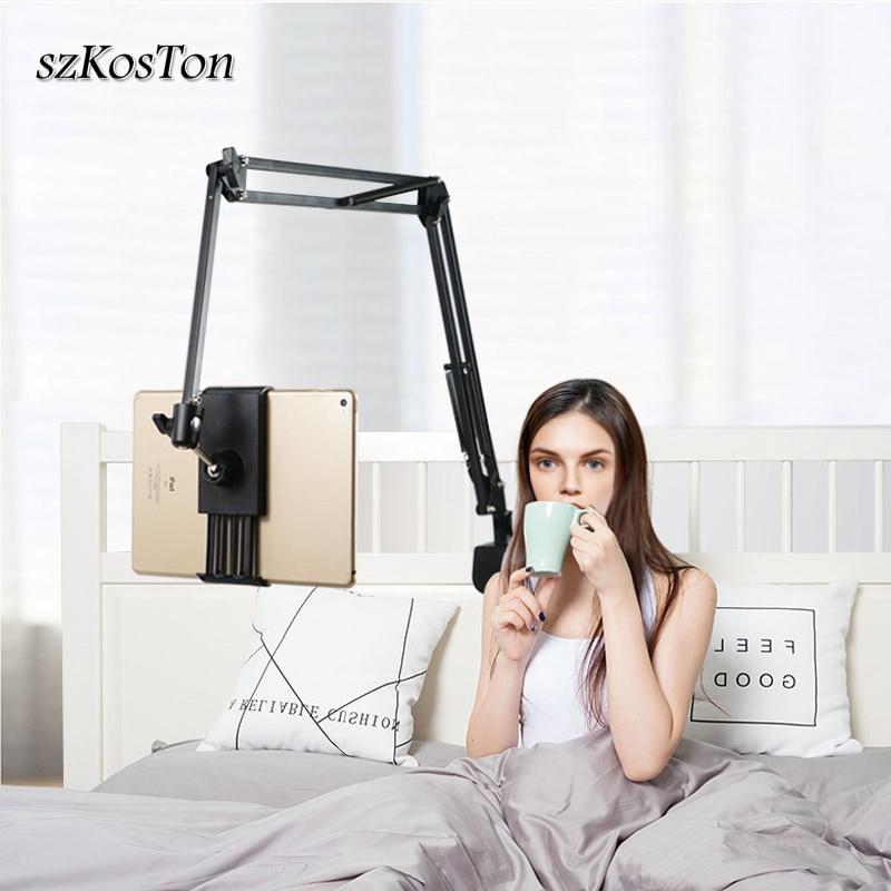 3.5 to 10.6 inch Mobile Phone Tablet Stand Holder For iPhone iPad Pro Mini Air 360 degree Long Arm Lazy Bed Desk Tablet Mount