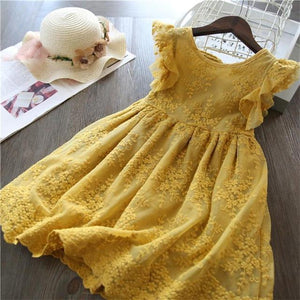 Girl Dress Kids Dresses For Girls Mesh Casual Lace Embroidery Princess