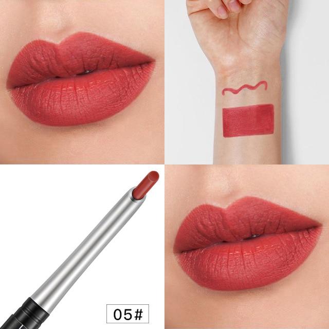 Pudaier 17Color Matte Lip Liner Pencil Waterproof Long Lasting for Lipstick Eyeshadow Eyes Lips Makeup Pen Red Lipliner Tattoo