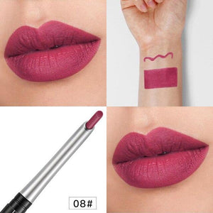 Pudaier 17Color Matte Lip Liner Pencil Waterproof Long Lasting for Lipstick Eyeshadow Eyes Lips Makeup Pen Red Lipliner Tattoo