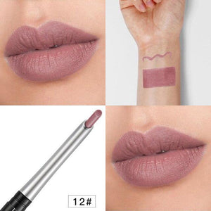 Pudaier 17Color Matte Lip Liner Pencil Waterproof Long Lasting for Lipstick Eyeshadow Eyes Lips Makeup Pen Red Lipliner Tattoo