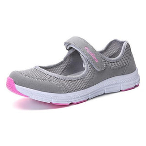 Ladies Mesh Flat Shoes Women Soft Breathable Flat Sneakers