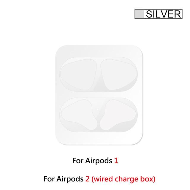 1 Set Ultra Thin Skin Protective Cover For Apple Airpods Metal Film Sticker Iron Shavings Dust Guard For Airpod Earphones