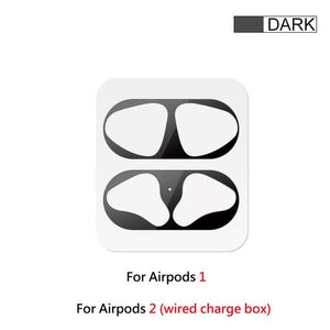 1 Set Ultra Thin Skin Protective Cover For Apple Airpods Metal Film Sticker Iron Shavings Dust Guard For Airpod Earphones