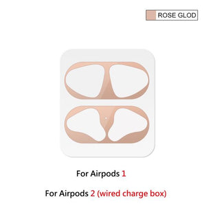 1 Set Ultra Thin Skin Protective Cover For Apple Airpods Metal Film Sticker Iron Shavings Dust Guard For Airpod Earphones