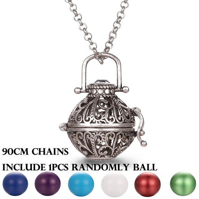 Mexico Chime Music Angel Ball Caller Locket Necklace Vintage Pregnancy Necklace