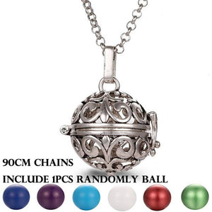 Mexico Chime Music Angel Ball Caller Locket Necklace Vintage Pregnancy Necklace